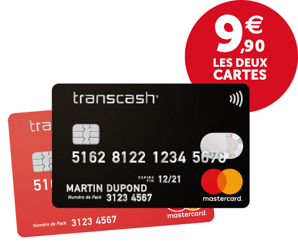 Cartes Transcash Mastercard.